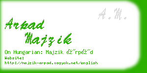 arpad majzik business card